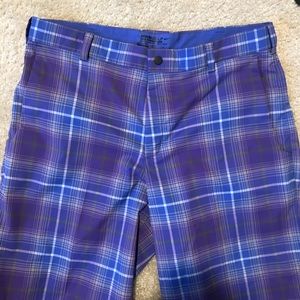 Plaid Nike Dri-FIT Golf Shorts - Size 34